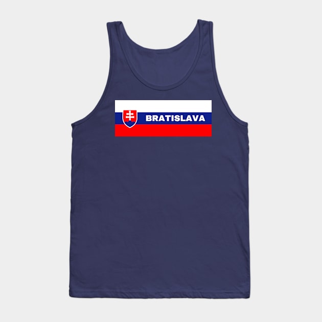 Bratislava City in Slovakian Flag Tank Top by aybe7elf